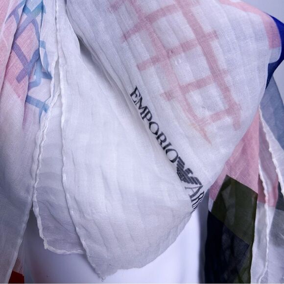 ᴇᴜᴄ ᴇᴍᴘᴏʀɪᴏ ᴀʀᴍᴀɴɪ ꜱɪʟᴋ/ᴄᴏᴛᴛᴏᴍ ʙʟᴇɴᴅ ʟɪɢʜᴛᴡᴇɪɢʜᴛ ɢᴇᴏᴍᴇᴛʀɪᴄ ꜱᴄᴀʀꜰ ꜰᴏᴜʟᴀʀᴅ - Picture 12 of 17